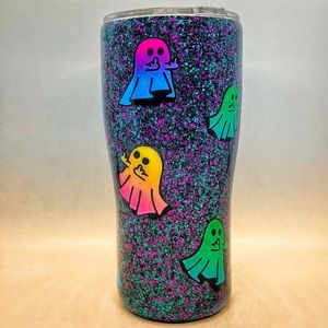 20 ounce Halloween Tumbler with Ghost that glows in the dark